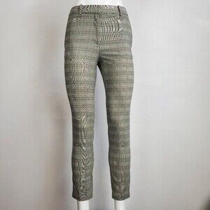 H&M Green Plaid Skinny Trousers